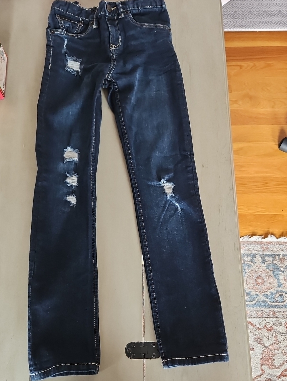 Levi's Dark Blue Distressed Kids Jeans Size 8